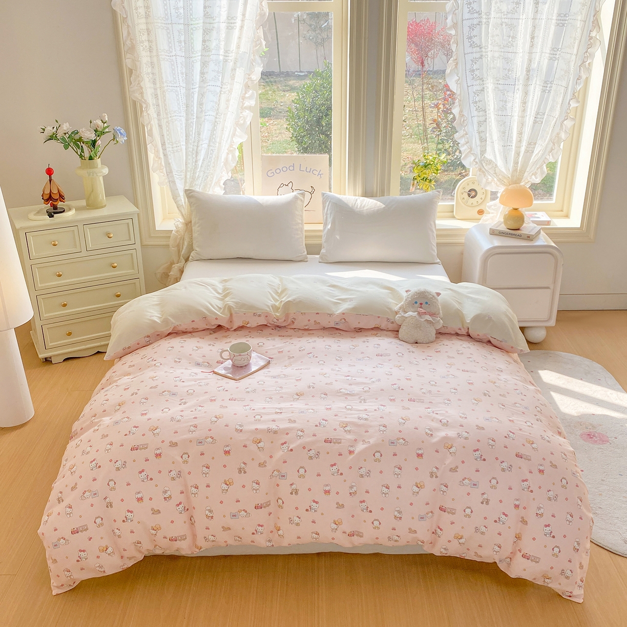 91家纺网 家纺一手货源 找家纺 （总）黑马家居 2026新款13070全棉印花小清新卡通花卉单品被套系列