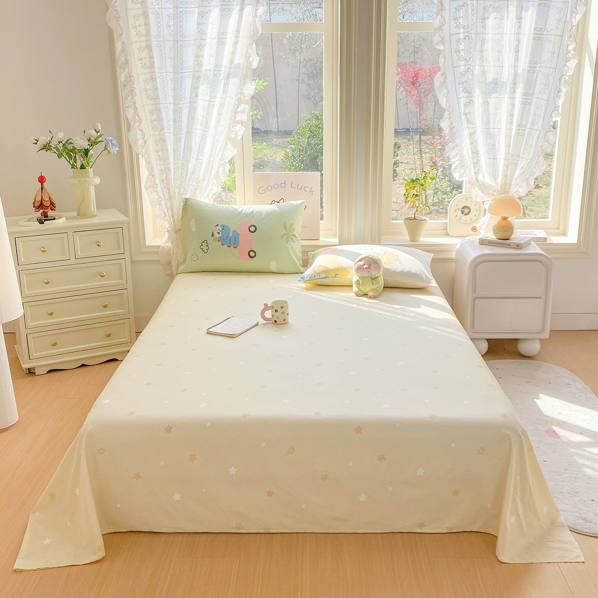 91家纺网 家纺一手货源 找家纺 黑马家居 2026新款13070全棉印花小清新卡通花卉单品被套系列 恐龙派对