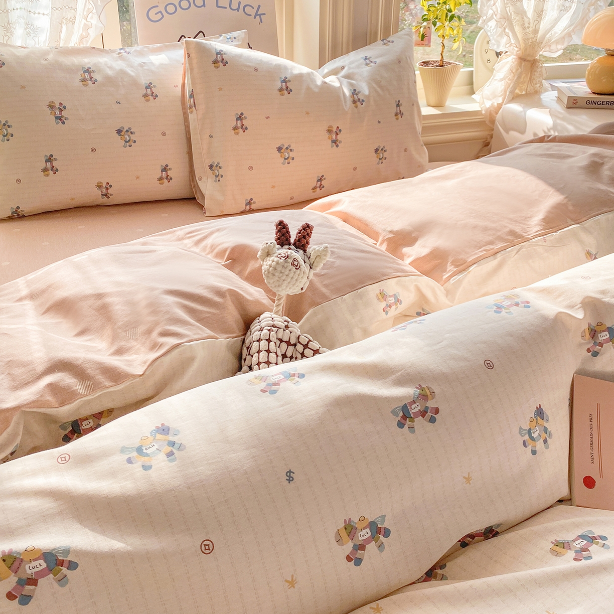 91家纺网 家纺一手货源 找家纺 黑马家居 2026新款13070全棉印花小清新卡通花卉单品被套系列 马上有钱