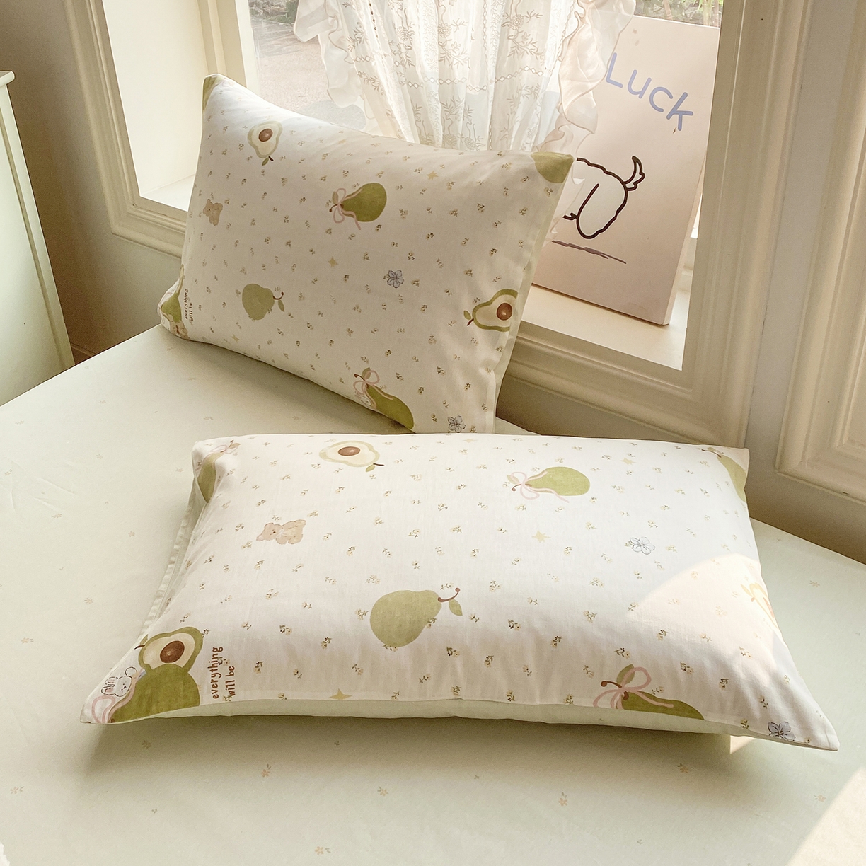 91家纺网 家纺一手货源 找家纺 黑马家居 2026新款13070全棉印花小清新卡通花卉单品被套系列 牛油果