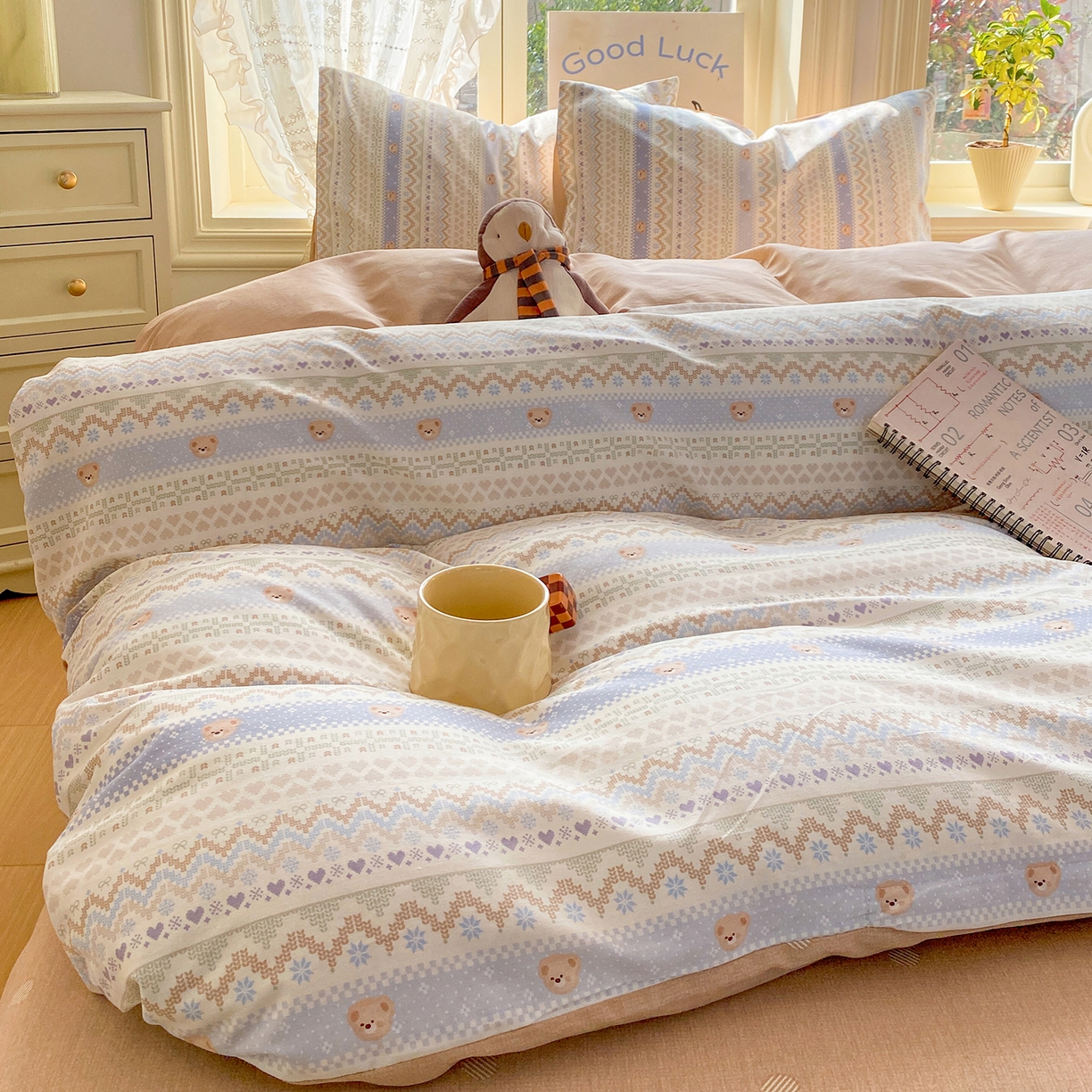 91家纺网 家纺一手货源 找家纺 黑马家居 2026新款13070全棉印花小清新卡通花卉单品被套系列 塞浦路斯