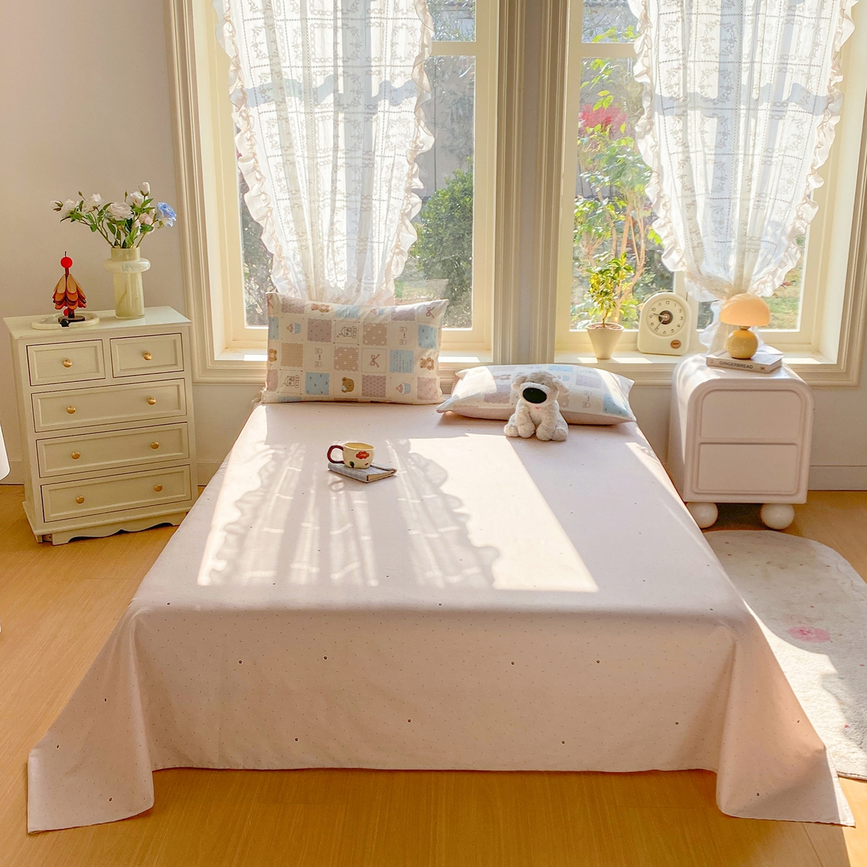 91家纺网 家纺一手货源 找家纺 （总）黑马家居 2026新款13070全棉印花小清新卡通花卉四件套系列