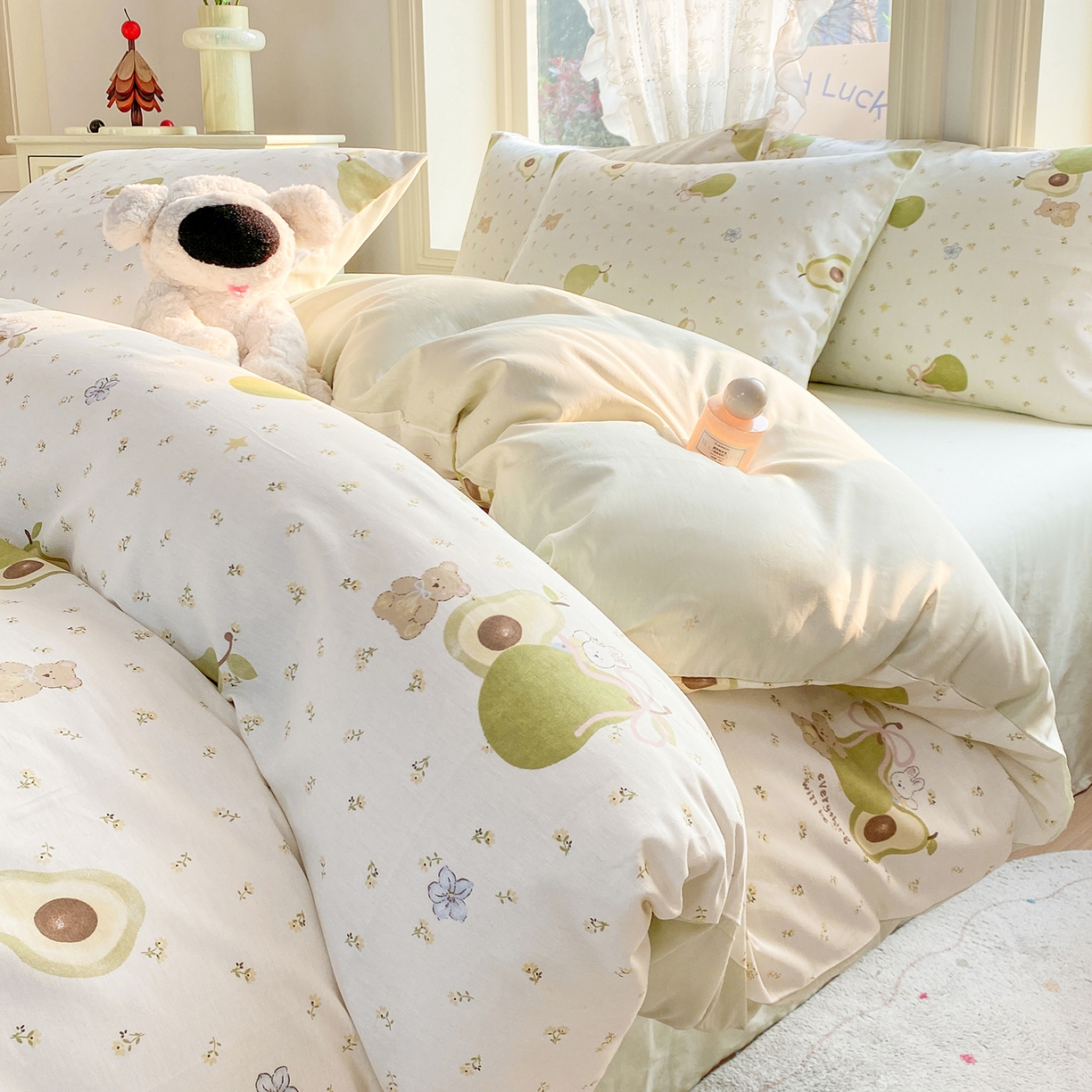 91家纺网 家纺一手货源 找家纺 （总）黑马家居 2026新款13070全棉印花小清新卡通花卉四件套系列