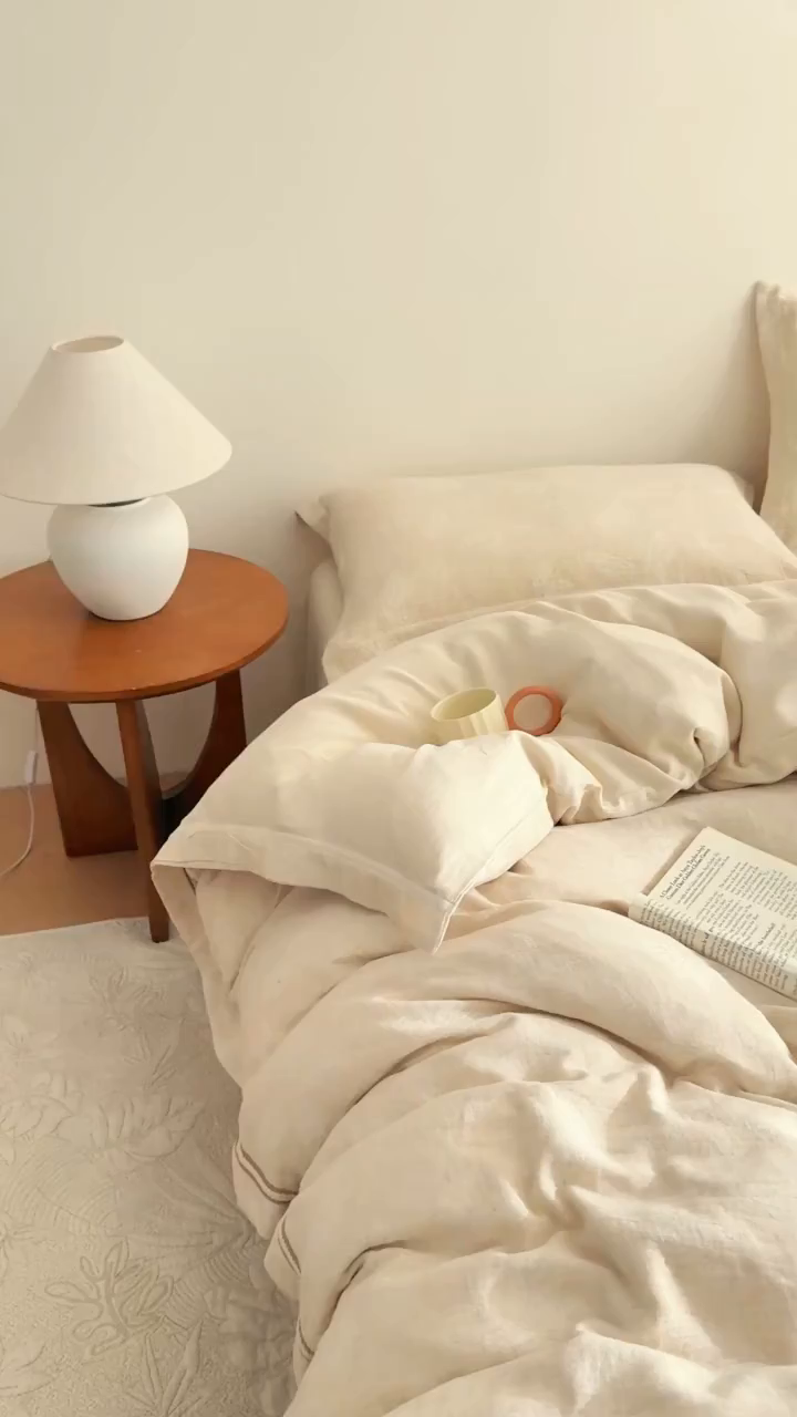 91家纺网 家纺一手货源 找家纺 KA家纺 2026春夏新品色织提花棉麻四件套  织带款 织带蝶舞