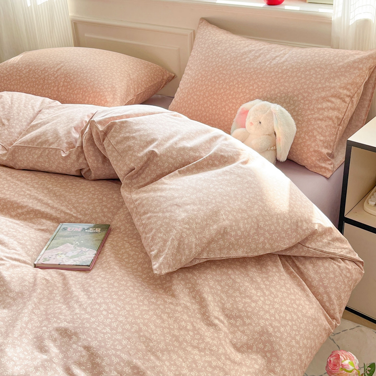 91家纺网 家纺一手货源 找家纺 柠馨 2026新款13372全棉纯棉印花四件套-薇丽 薇丽-彼岸-粉