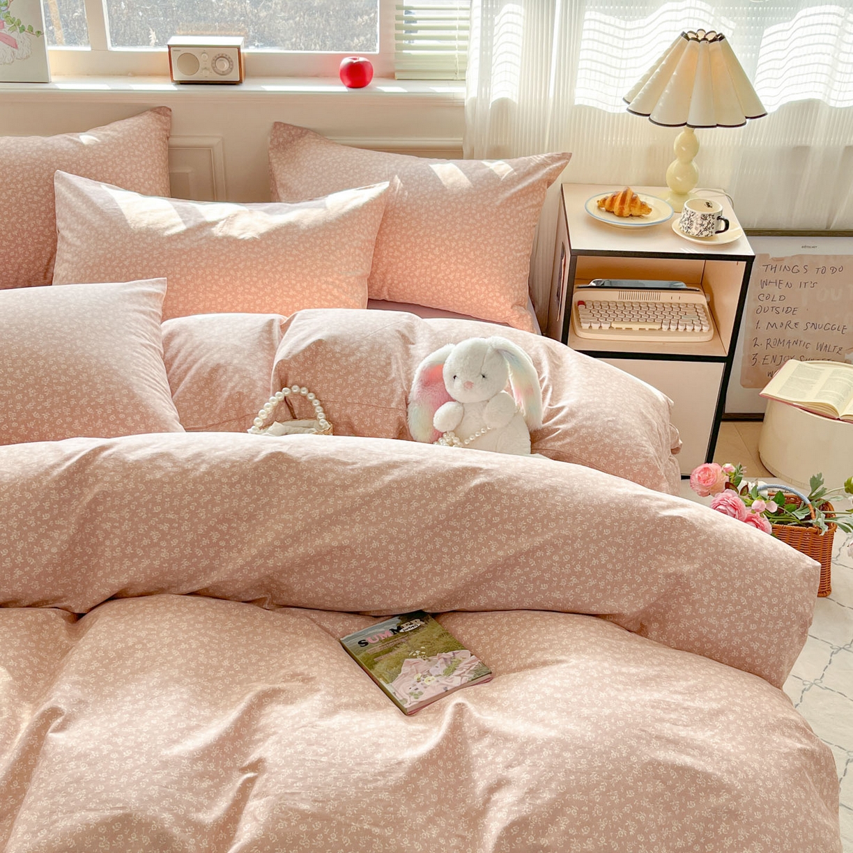 91家纺网 家纺一手货源 找家纺 柠馨 2026新款13372全棉纯棉印花四件套-薇丽 薇丽-彼岸-粉