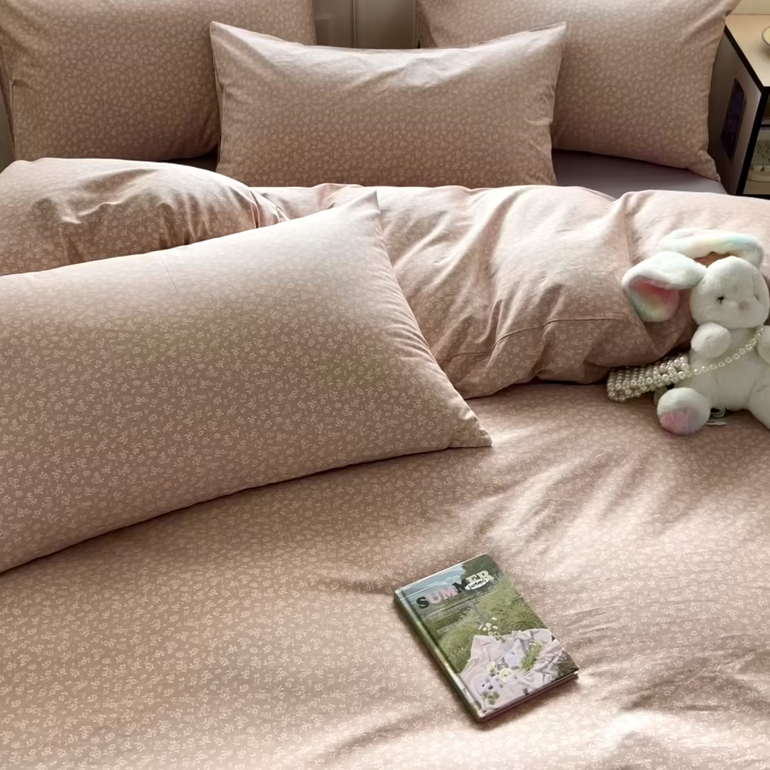 91家纺网 家纺一手货源 找家纺 柠馨 2026新款13372全棉纯棉印花四件套-薇丽 薇丽-彼岸-粉