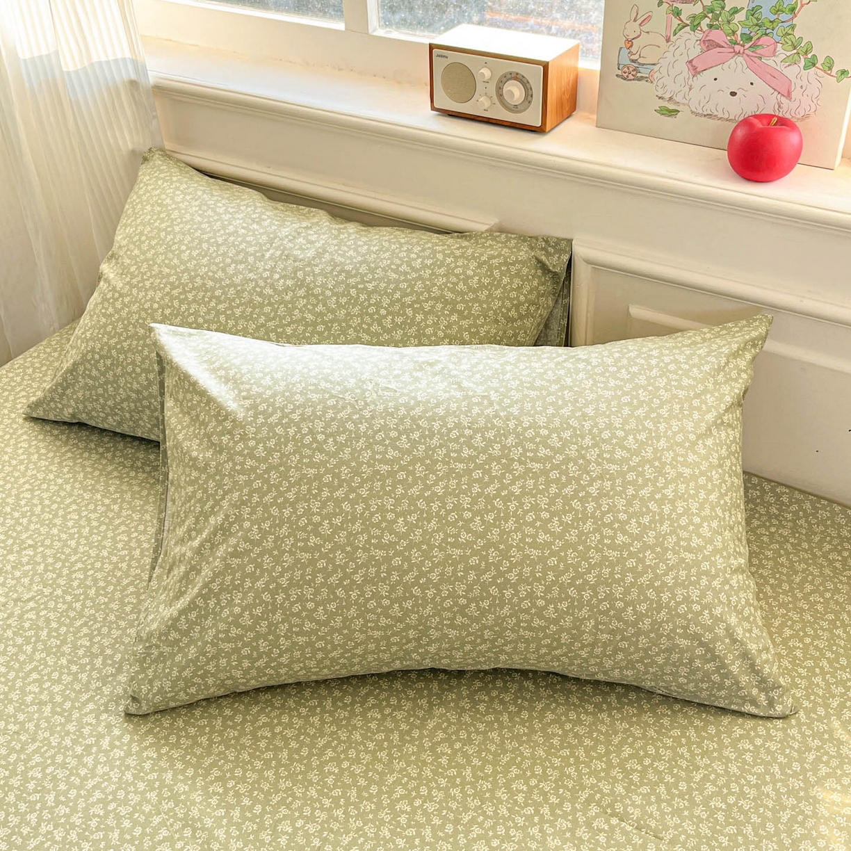 91家纺网 家纺一手货源 找家纺 柠馨 2026新款13372全棉纯棉印花四件套-薇丽 薇丽-彼岸-绿