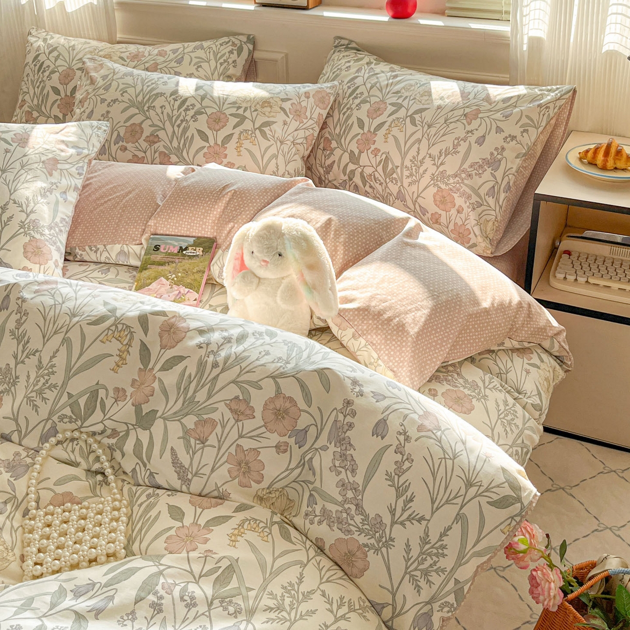 91家纺网 家纺一手货源 找家纺 柠馨 2026新款13372全棉纯棉印花四件套-薇丽 薇丽-春娆