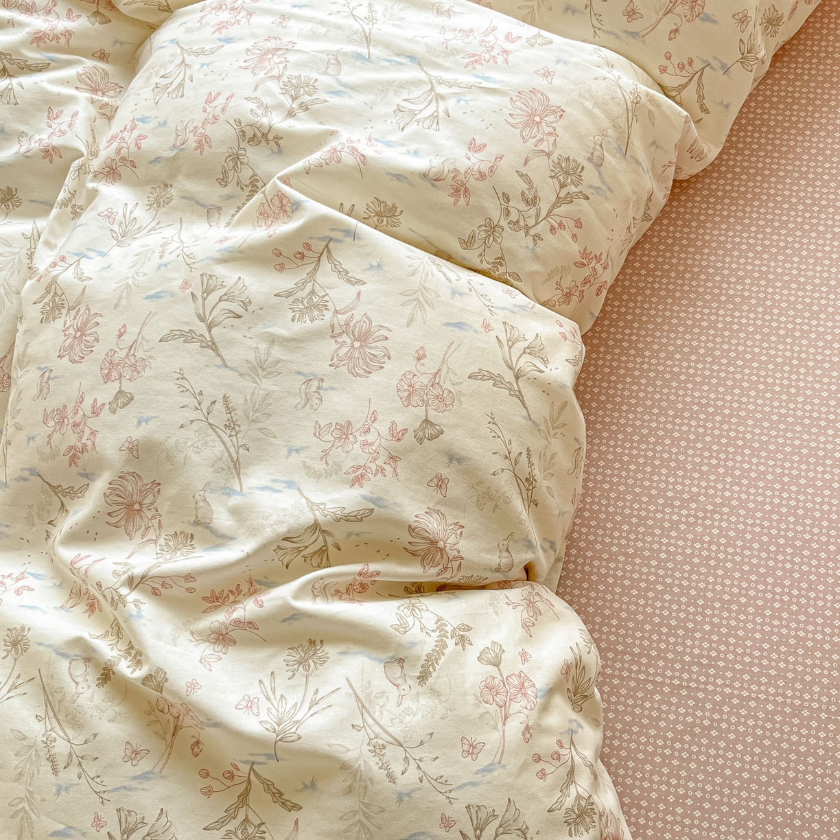 91家纺网 家纺一手货源 找家纺 柠馨 2026新款13372全棉纯棉印花四件套-薇丽 薇丽-纯真-粉