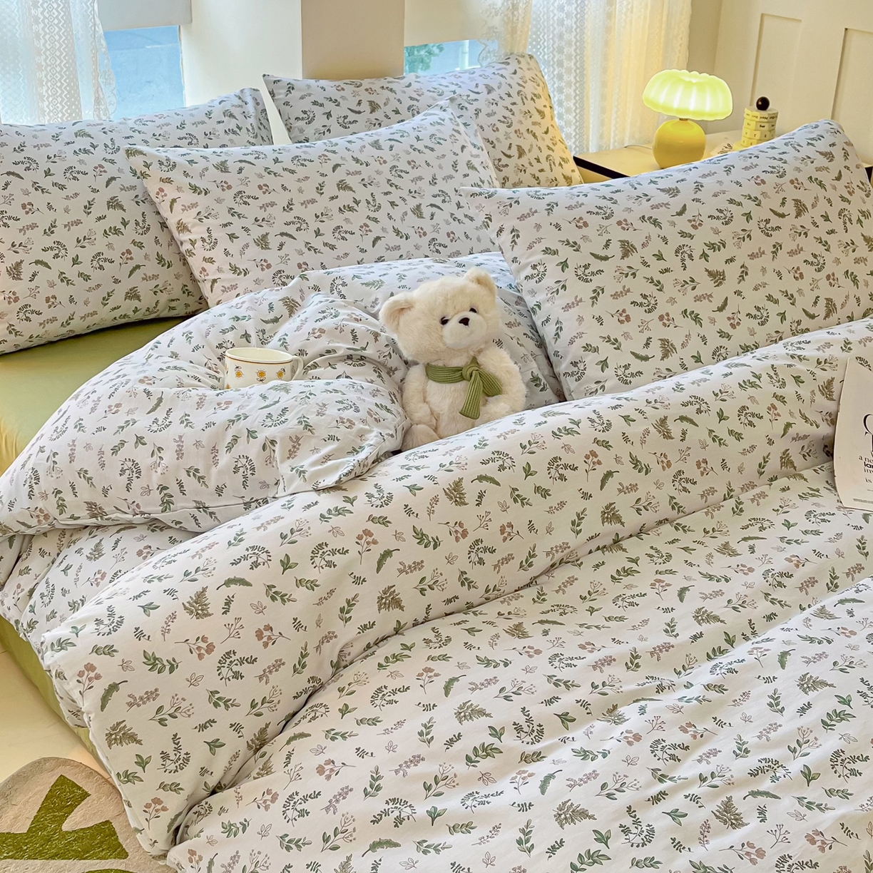 91家纺网 家纺一手货源 找家纺 柠馨 2026新款13372全棉纯棉印花四件套-薇丽 薇丽-复苏新