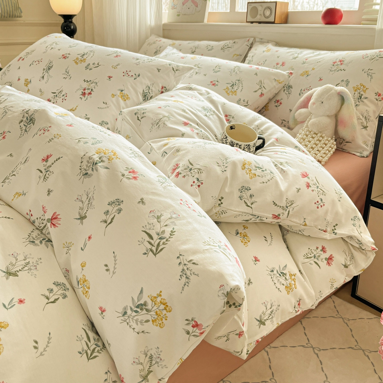 柠馨 2026新款13372全棉纯棉印花四件套-薇丽 薇丽-锦瑟