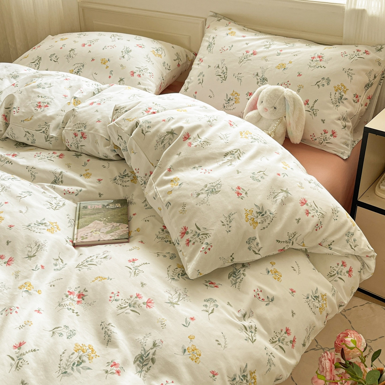 91家纺网 家纺一手货源 找家纺 柠馨 2026新款13372全棉纯棉印花四件套-薇丽 薇丽-锦瑟