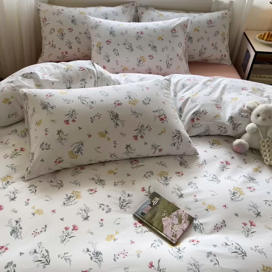 91家纺网 家纺一手货源 找家纺 柠馨 2026新款13372全棉纯棉印花四件套-薇丽 薇丽-锦瑟