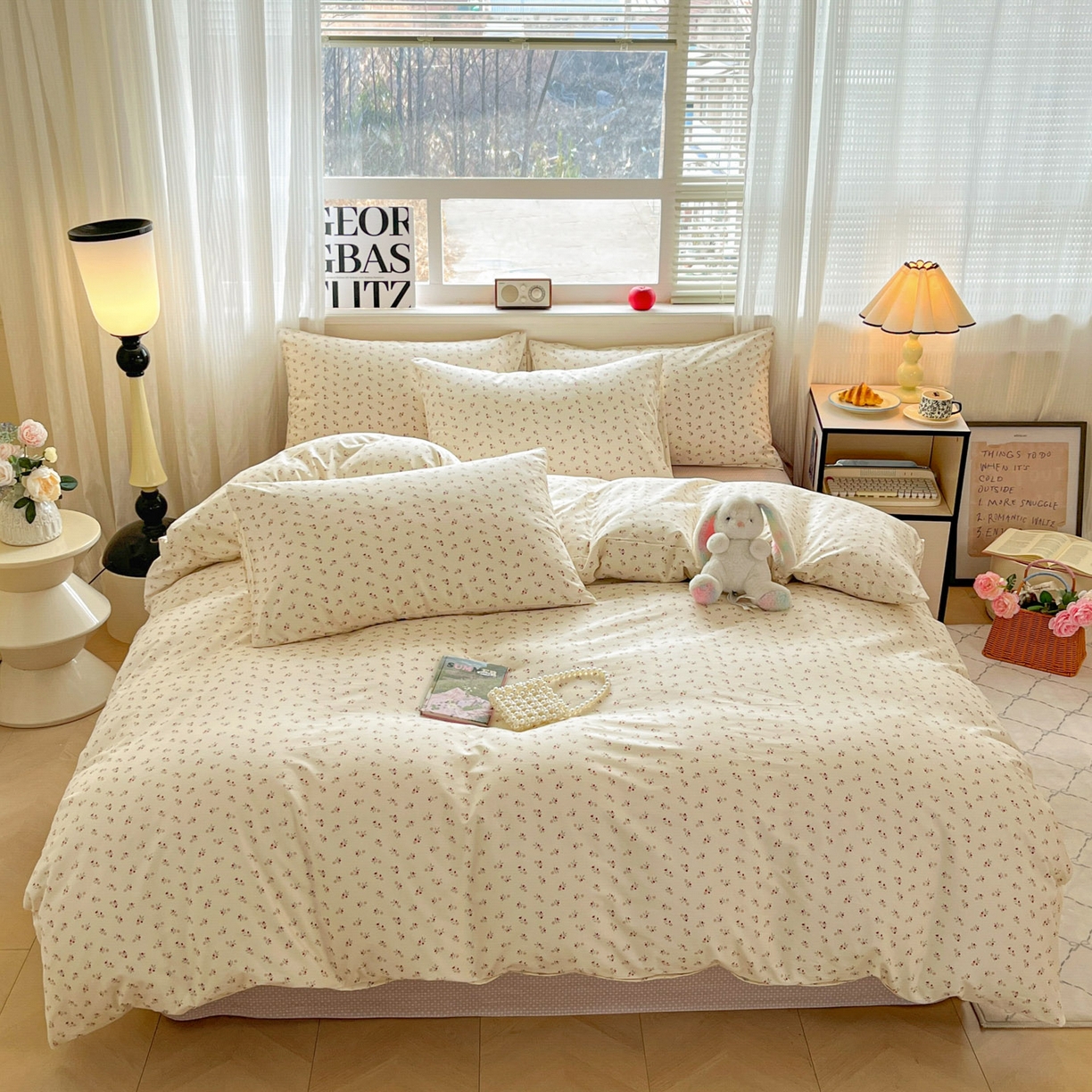 91家纺网 家纺一手货源 找家纺 柠馨 2026新款13372全棉纯棉印花四件套-薇丽 薇丽-静晓