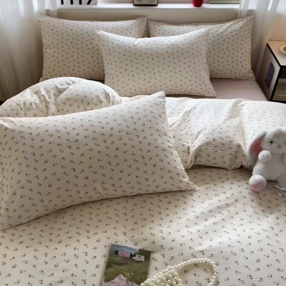 91家纺网 家纺一手货源 找家纺 柠馨 2026新款13372全棉纯棉印花四件套-薇丽 薇丽-静晓