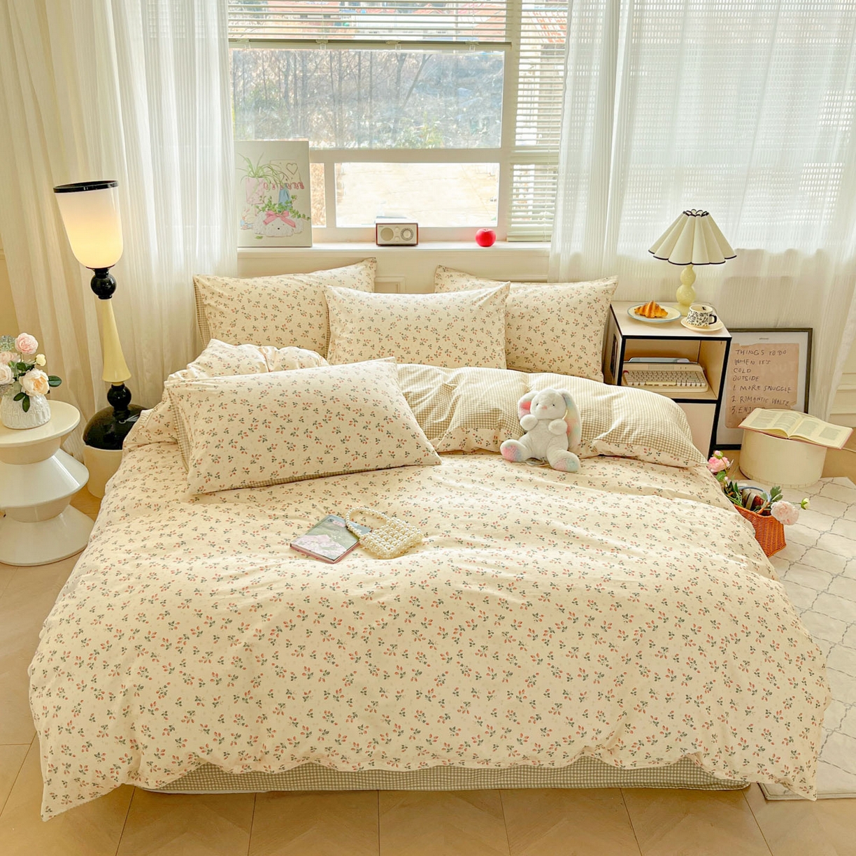 91家纺网 家纺一手货源 找家纺 柠馨 2026新款13372全棉纯棉印花四件套-薇丽 薇丽-洛尘