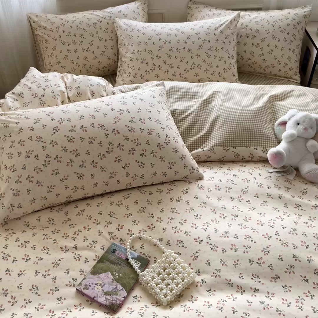 91家纺网 家纺一手货源 找家纺 柠馨 2026新款13372全棉纯棉印花四件套-薇丽 薇丽-洛尘