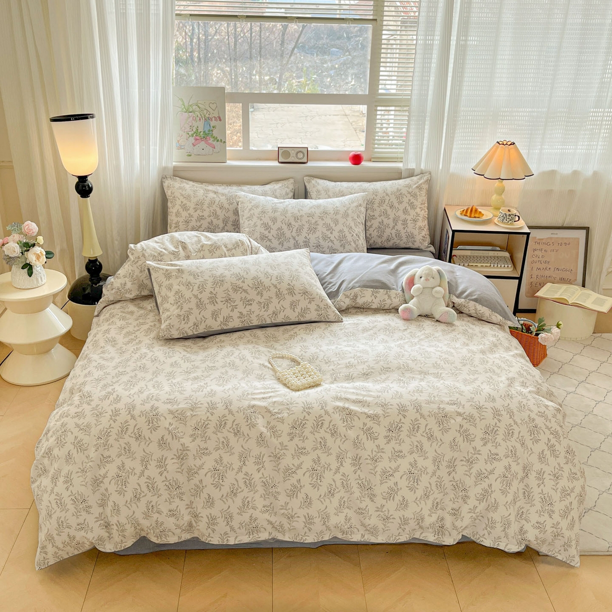 91家纺网 家纺一手货源 找家纺 柠馨 2026新款13372全棉纯棉印花四件套-薇丽 薇丽-麦素