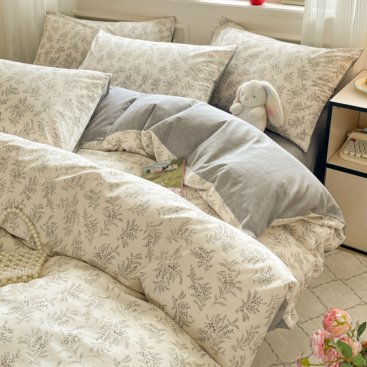 91家纺网 家纺一手货源 找家纺 柠馨 2026新款13372全棉纯棉印花四件套-薇丽 薇丽-麦素