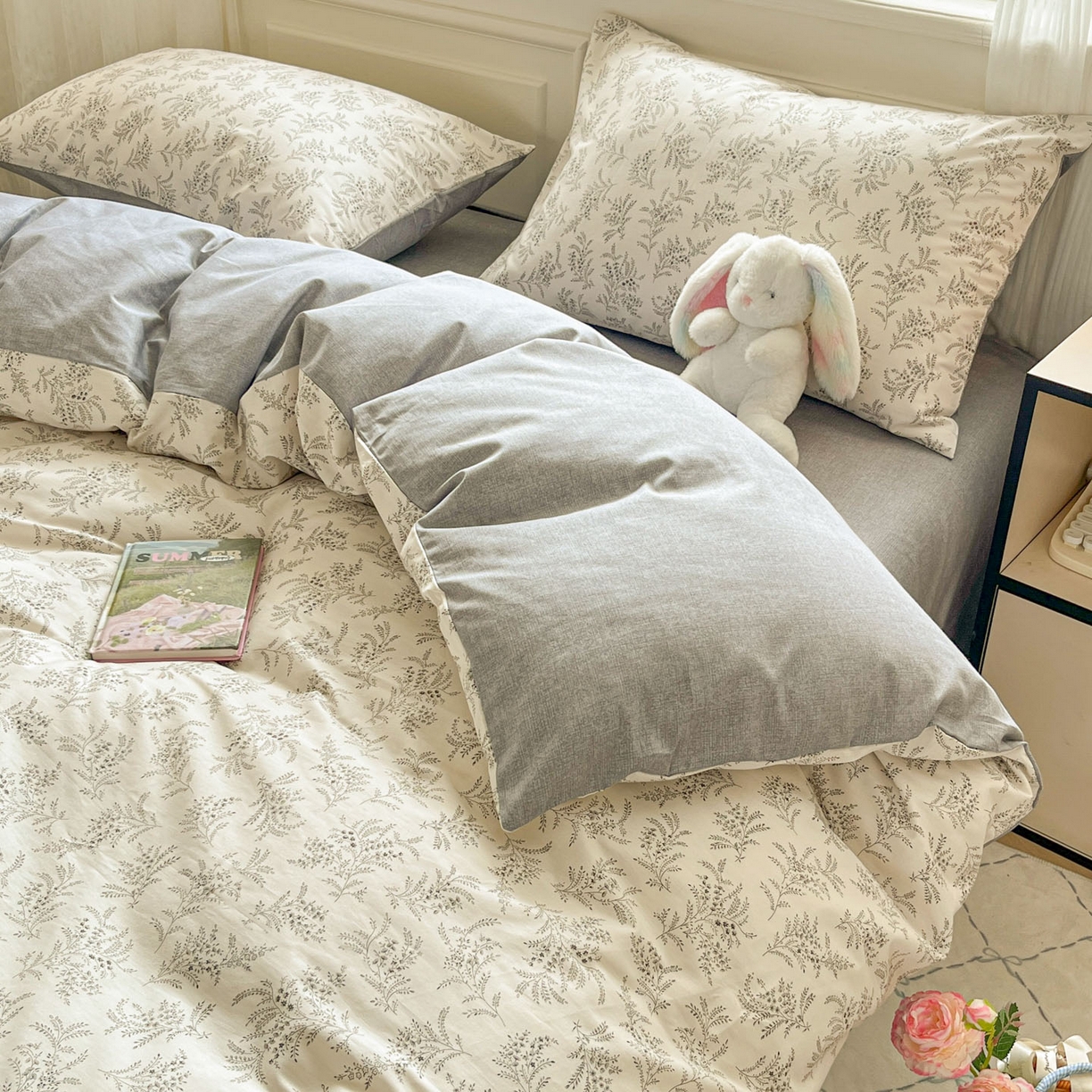 91家纺网 家纺一手货源 找家纺 柠馨 2026新款13372全棉纯棉印花四件套-薇丽 薇丽-麦素