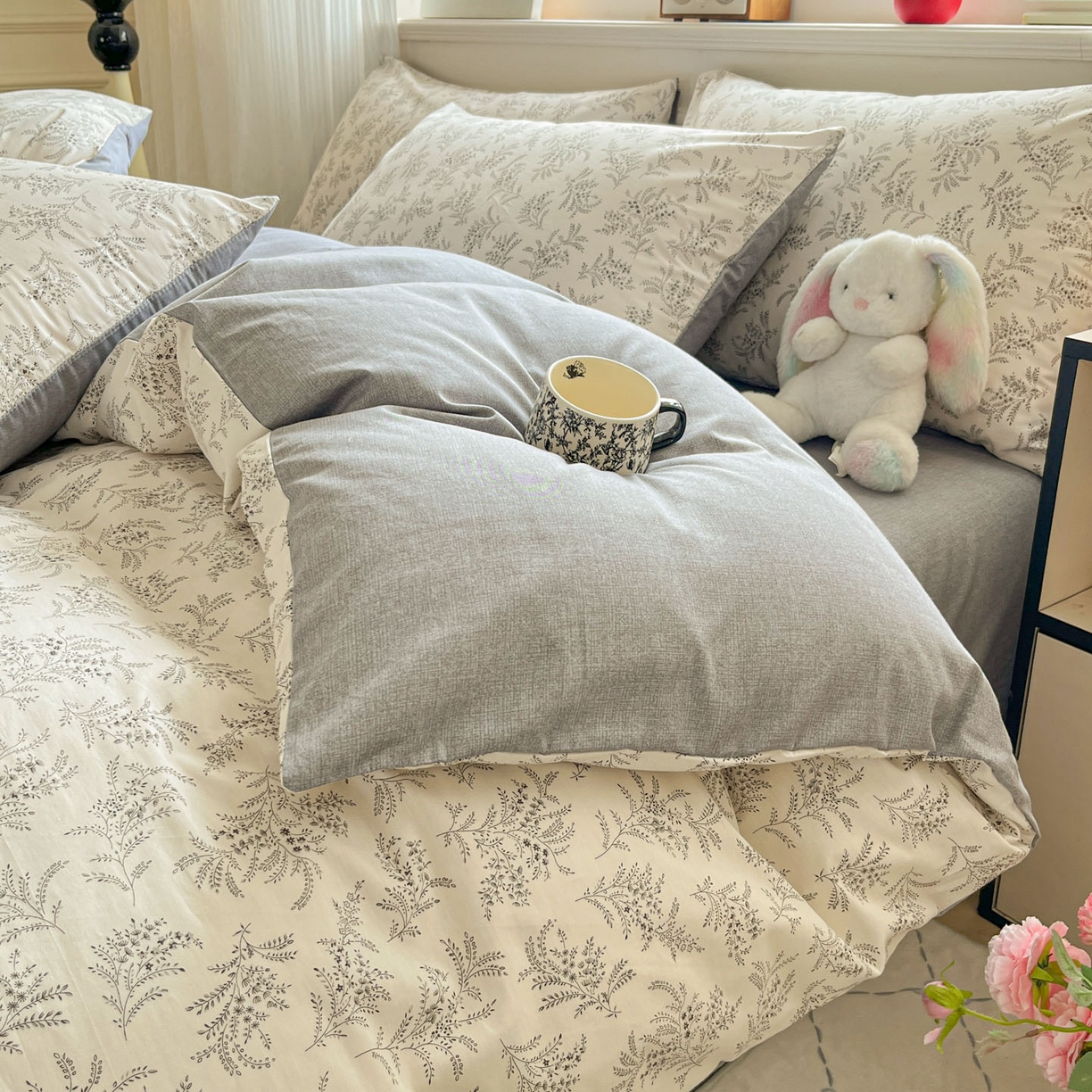 91家纺网 家纺一手货源 找家纺 柠馨 2026新款13372全棉纯棉印花四件套-薇丽 薇丽-麦素