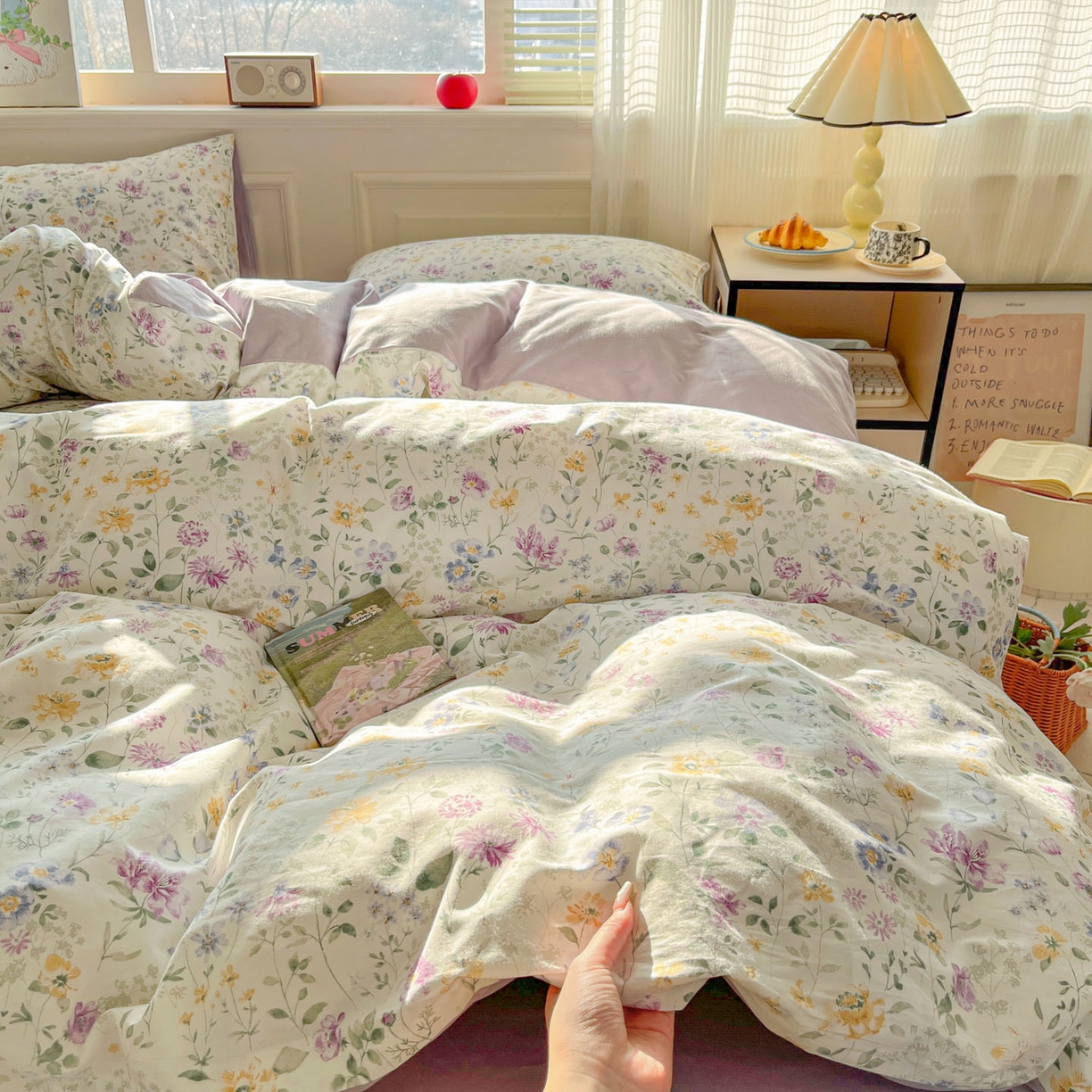 91家纺网 家纺一手货源 找家纺 柠馨 2026新款13372全棉纯棉印花四件套-薇丽 薇丽-霓裳