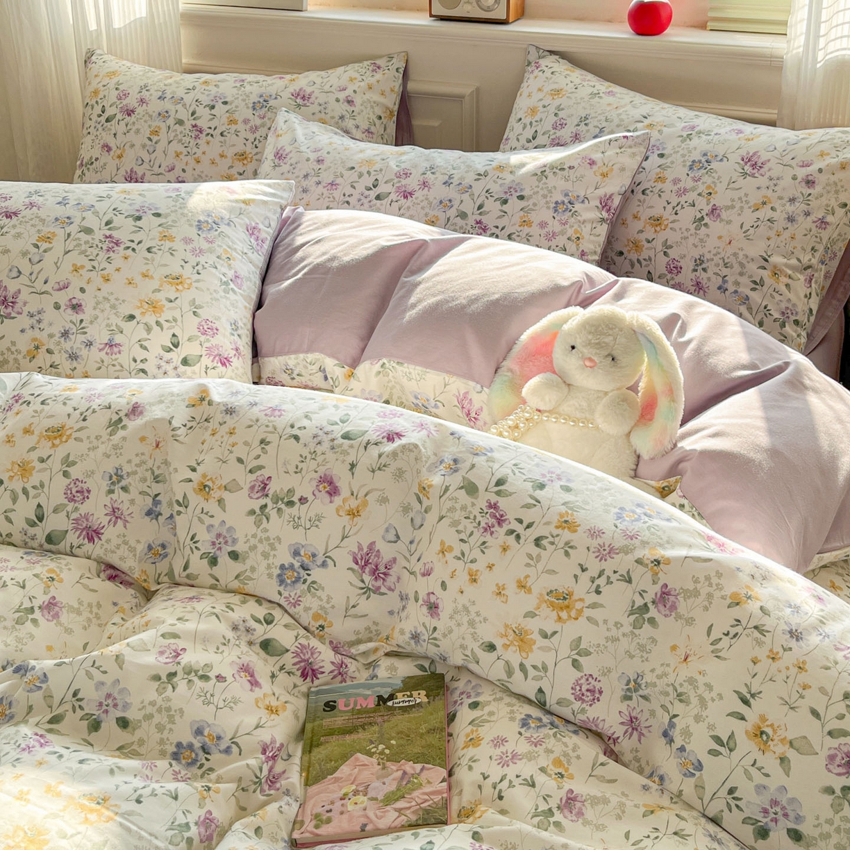 91家纺网 家纺一手货源 找家纺 柠馨 2026新款13372全棉纯棉印花四件套-薇丽 薇丽-霓裳