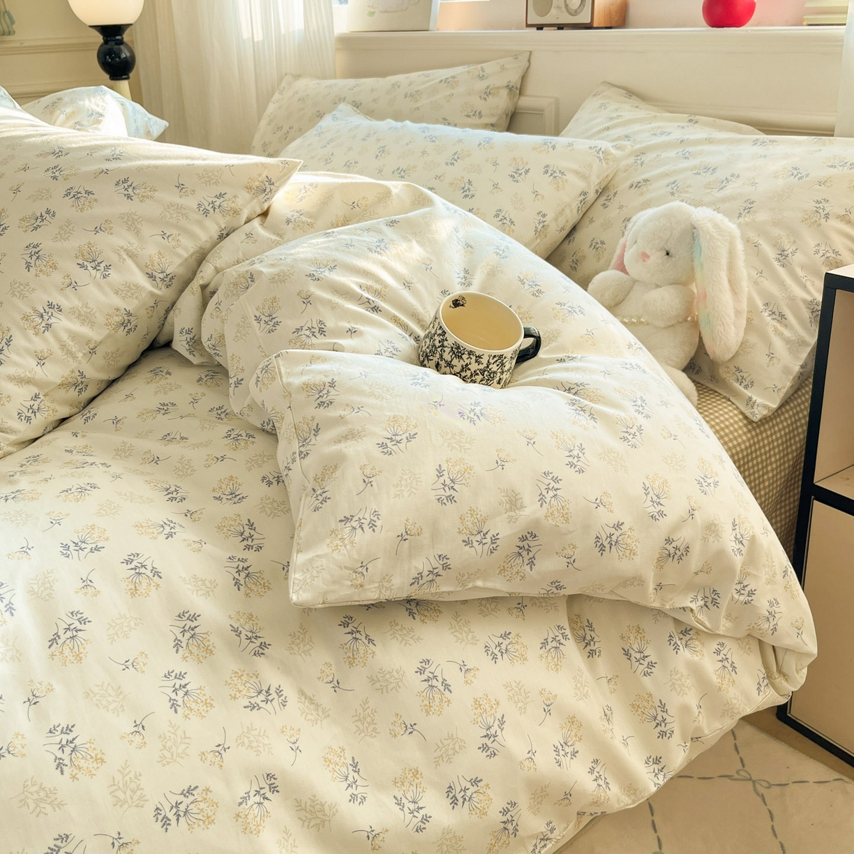 91家纺网 家纺一手货源 找家纺 柠馨 2026新款13372全棉纯棉印花四件套-薇丽 薇丽-秋月