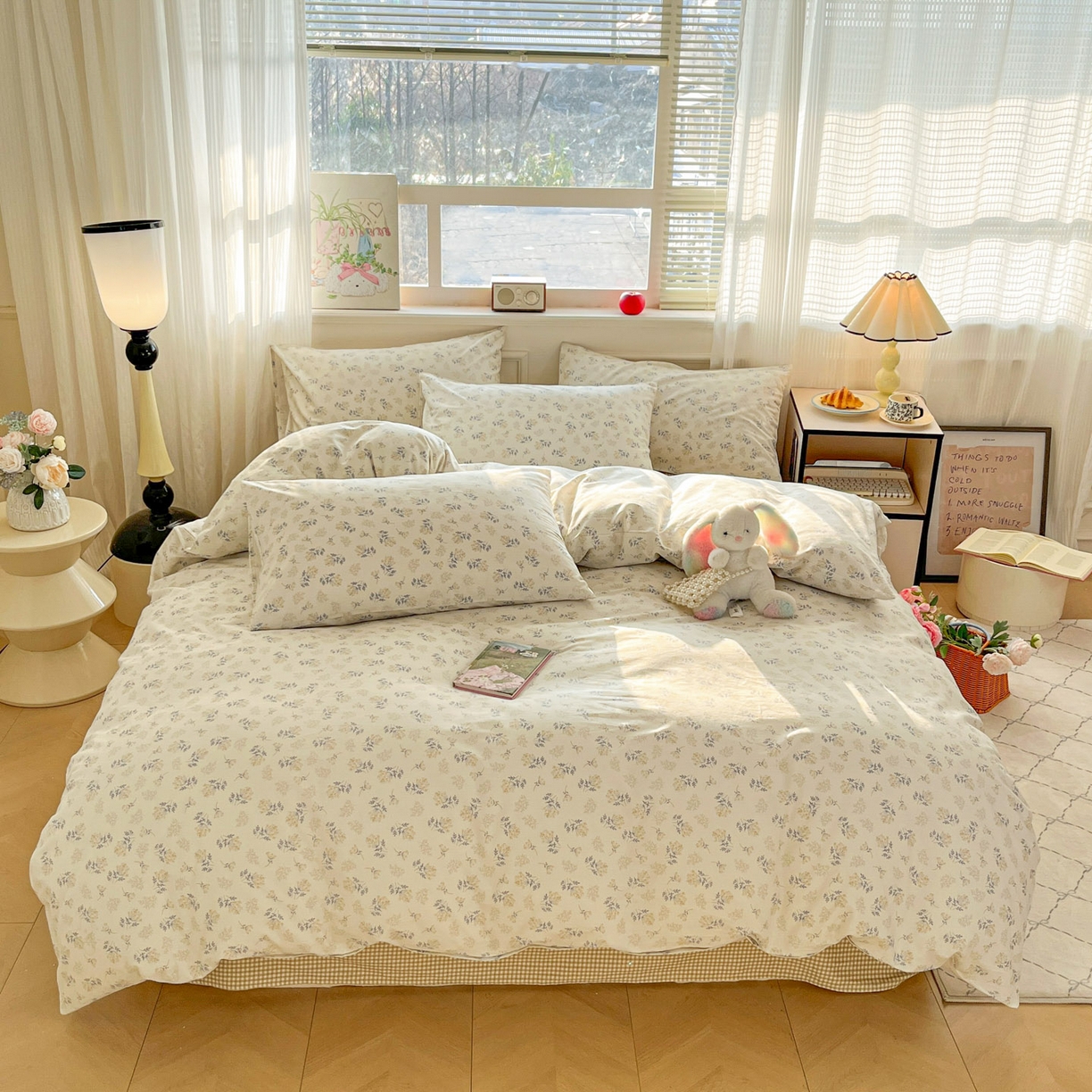 91家纺网 家纺一手货源 找家纺 柠馨 2026新款13372全棉纯棉印花四件套-薇丽 薇丽-秋月