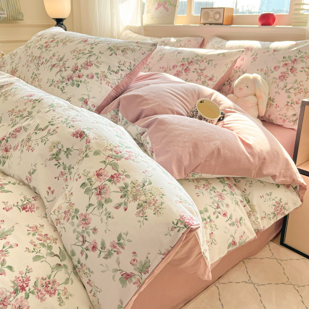 柠馨 2026新款13372全棉纯棉印花四件套-薇丽 薇丽-若溪