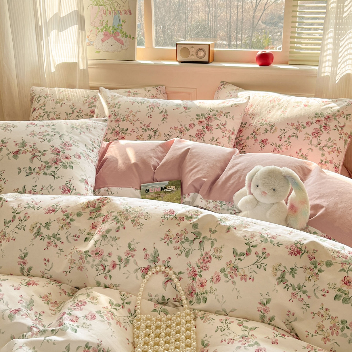 91家纺网 家纺一手货源 找家纺 柠馨 2026新款13372全棉纯棉印花四件套-薇丽 薇丽-若溪