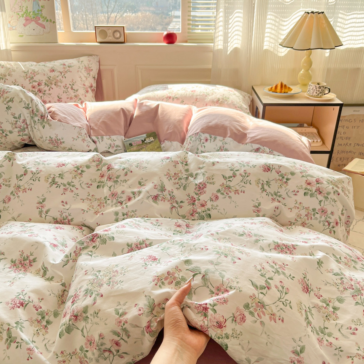 91家纺网 家纺一手货源 找家纺 柠馨 2026新款13372全棉纯棉印花四件套-薇丽 薇丽-若溪