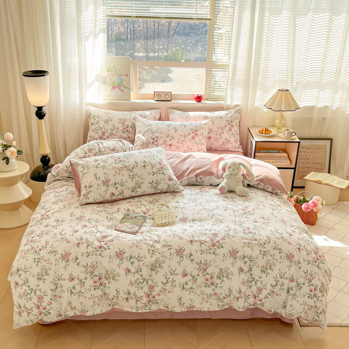 91家纺网 家纺一手货源 找家纺 柠馨 2026新款13372全棉纯棉印花四件套-薇丽 薇丽-若溪