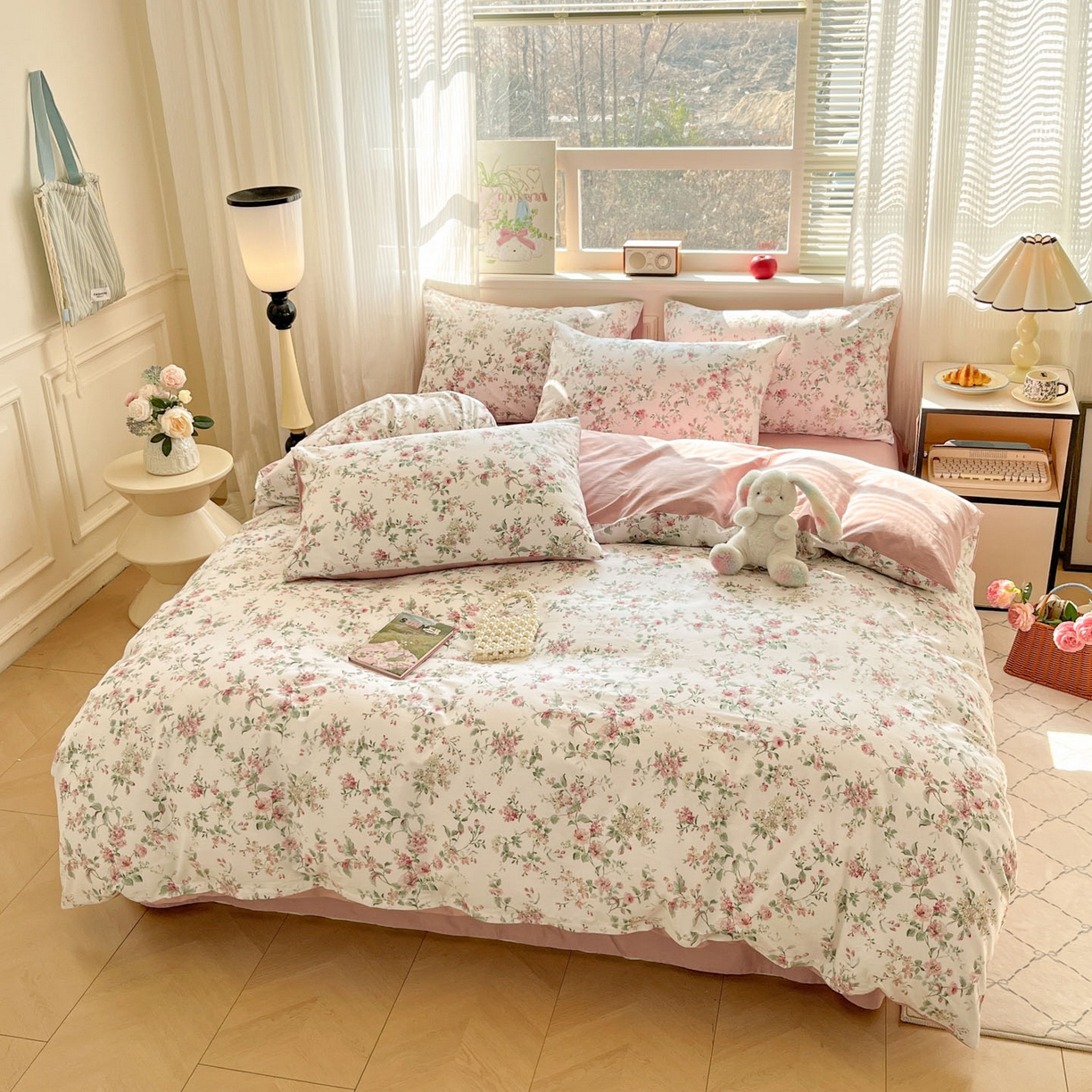 91家纺网 家纺一手货源 找家纺 柠馨 2026新款13372全棉纯棉印花四件套-薇丽 薇丽-若溪