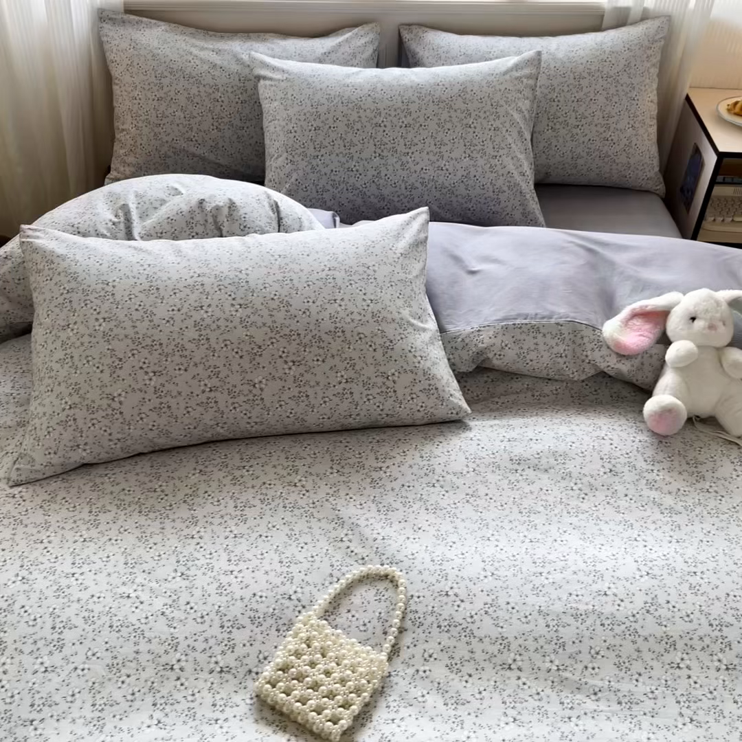 91家纺网 家纺一手货源 找家纺 柠馨 2026新款13372全棉纯棉印花四件套-薇丽 薇丽-山岚