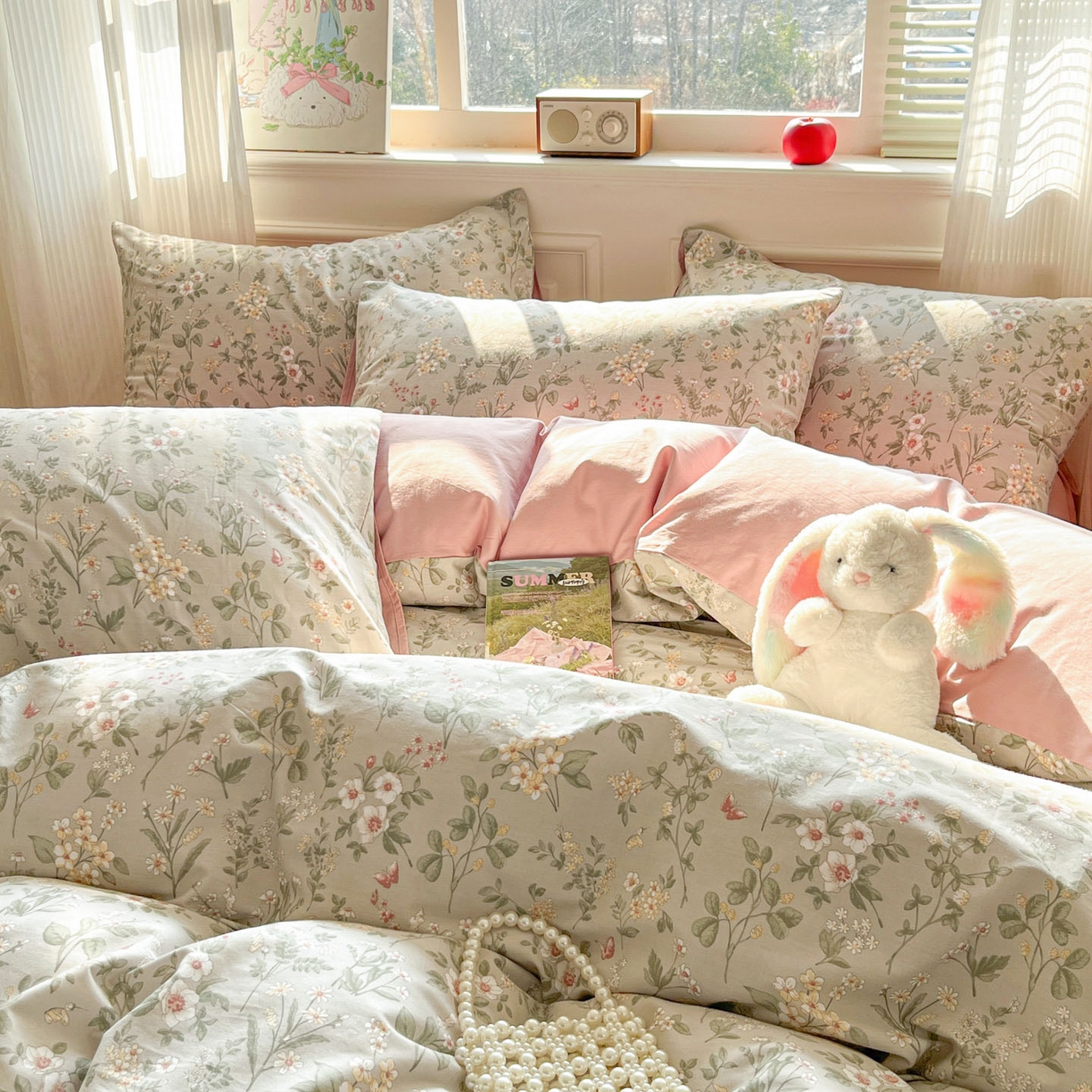 91家纺网 家纺一手货源 找家纺 柠馨 2026新款13372全棉纯棉印花四件套-薇丽 薇丽-娴雅