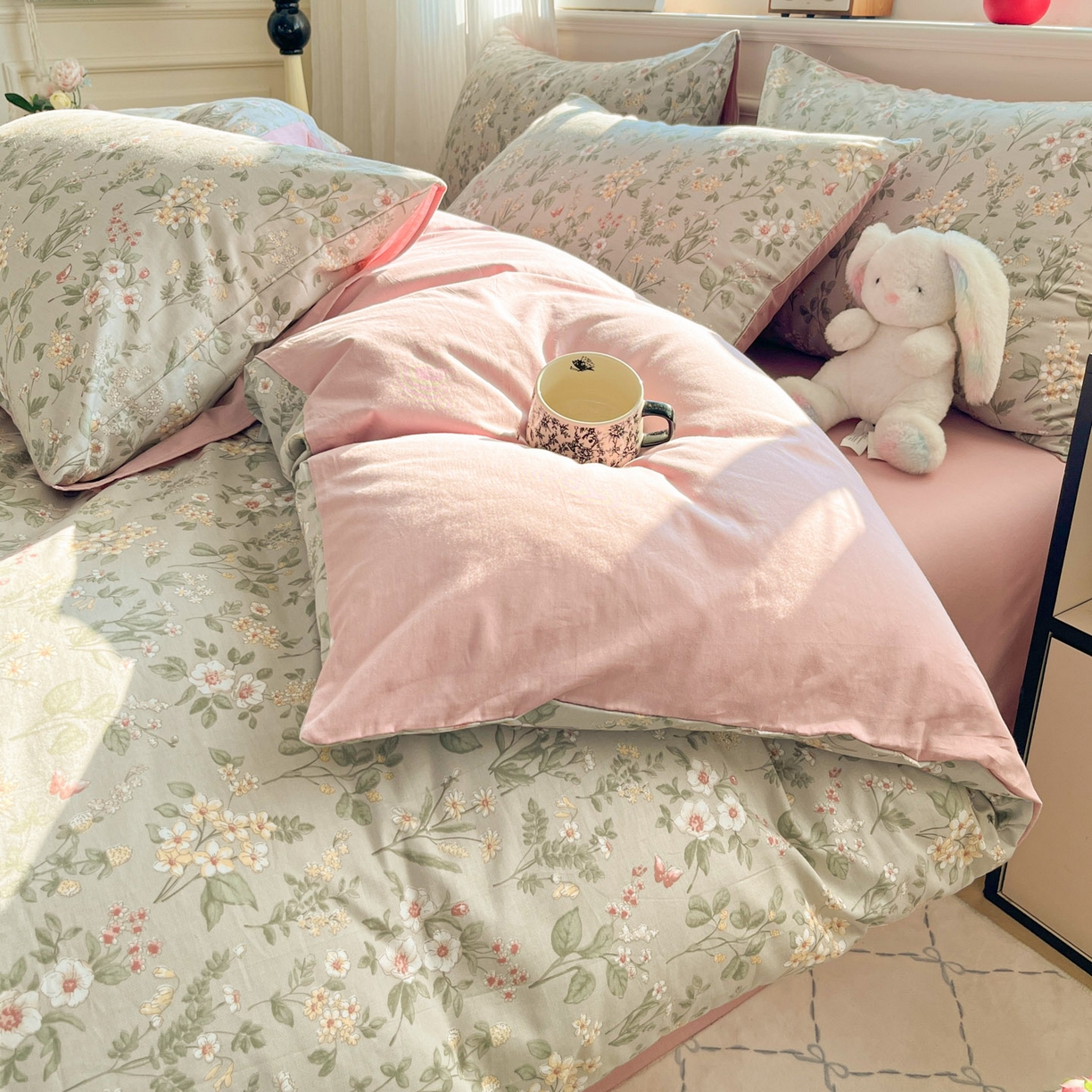 91家纺网 家纺一手货源 找家纺 柠馨 2026新款13372全棉纯棉印花四件套-薇丽 薇丽-娴雅