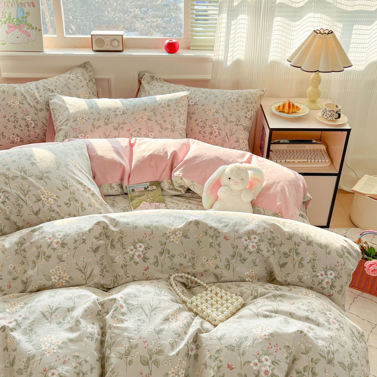 91家纺网 家纺一手货源 找家纺 柠馨 2026新款13372全棉纯棉印花四件套-薇丽 薇丽-娴雅