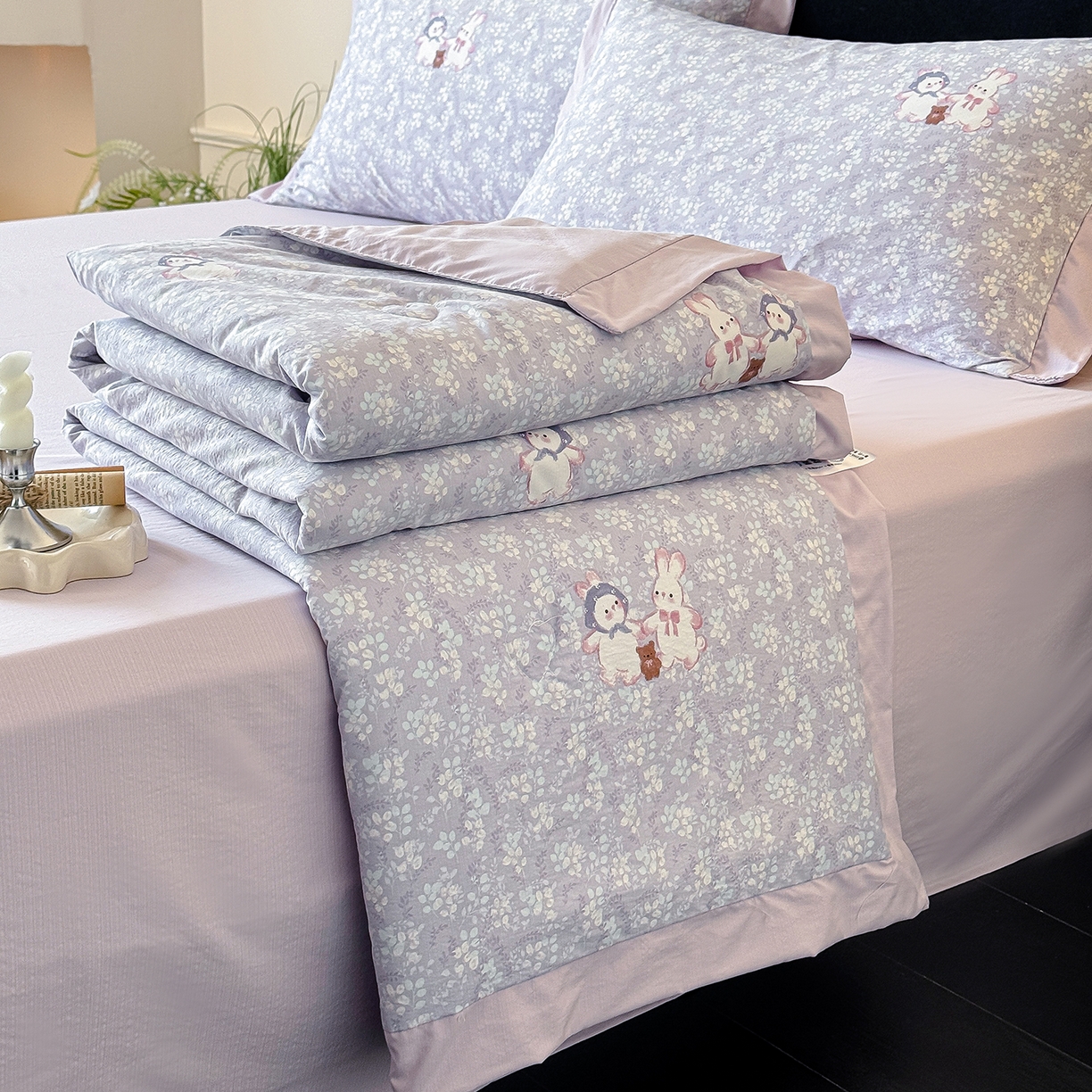 91家纺网 家纺一手货源 找家纺 （总）迷尚家居 2026新款冰丝柔夏被四件套