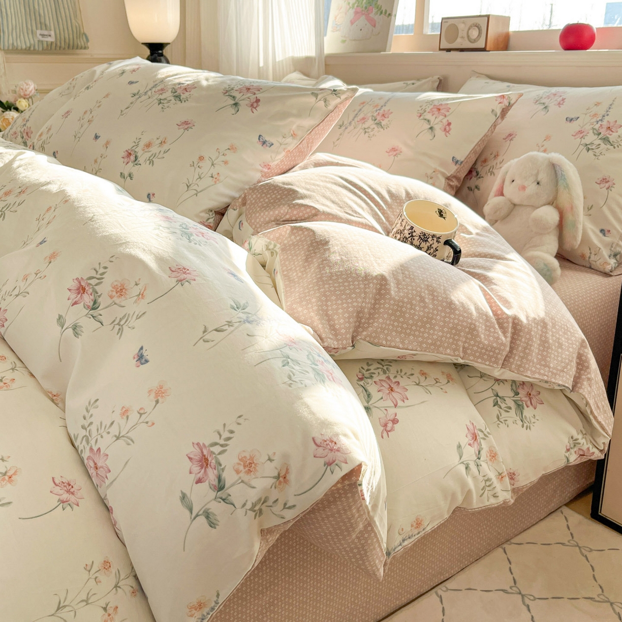 柠馨 2026新款13372全棉纯棉印花四件套-薇丽 薇丽-妖娆