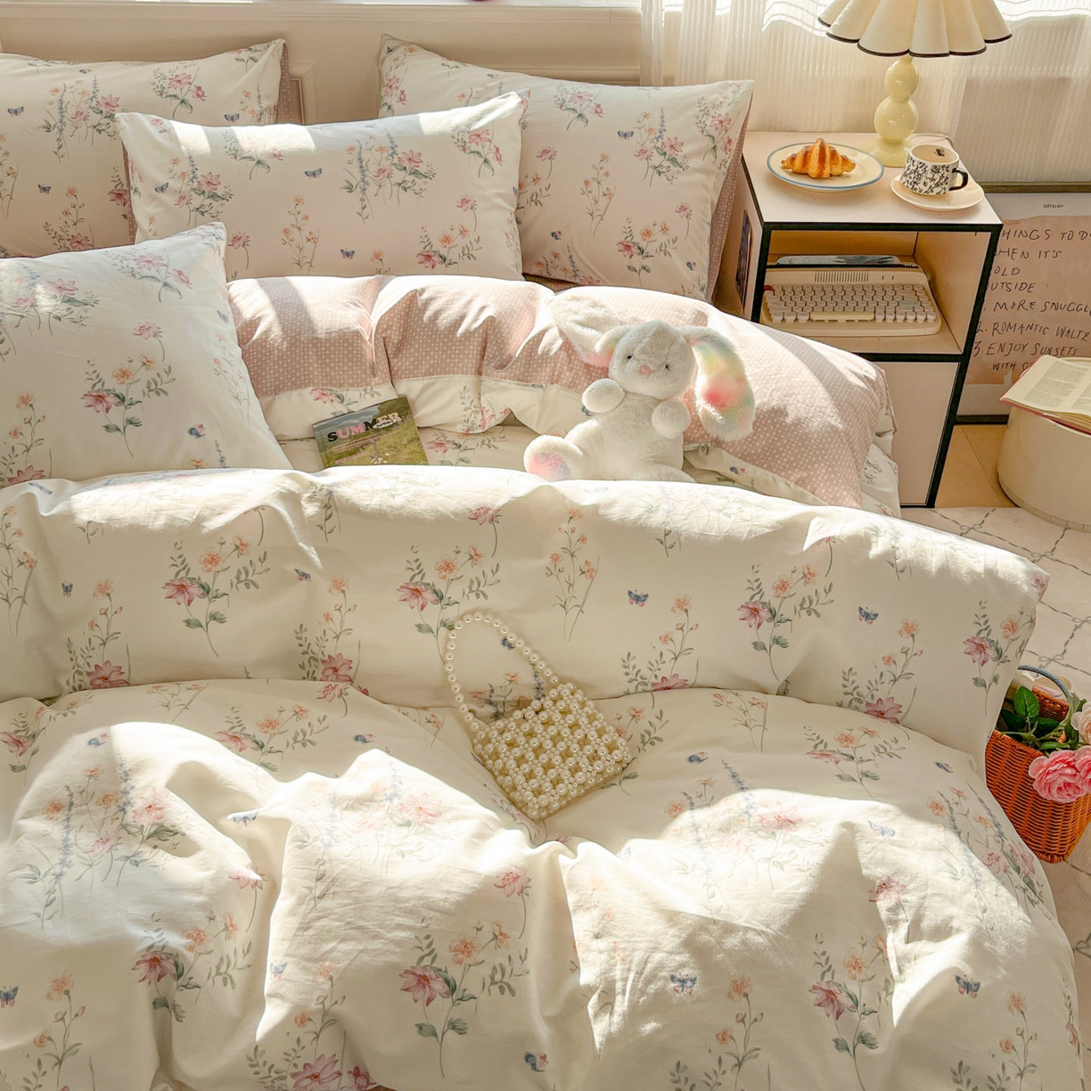 91家纺网 家纺一手货源 找家纺 柠馨 2026新款13372全棉纯棉印花四件套-薇丽 薇丽-妖娆