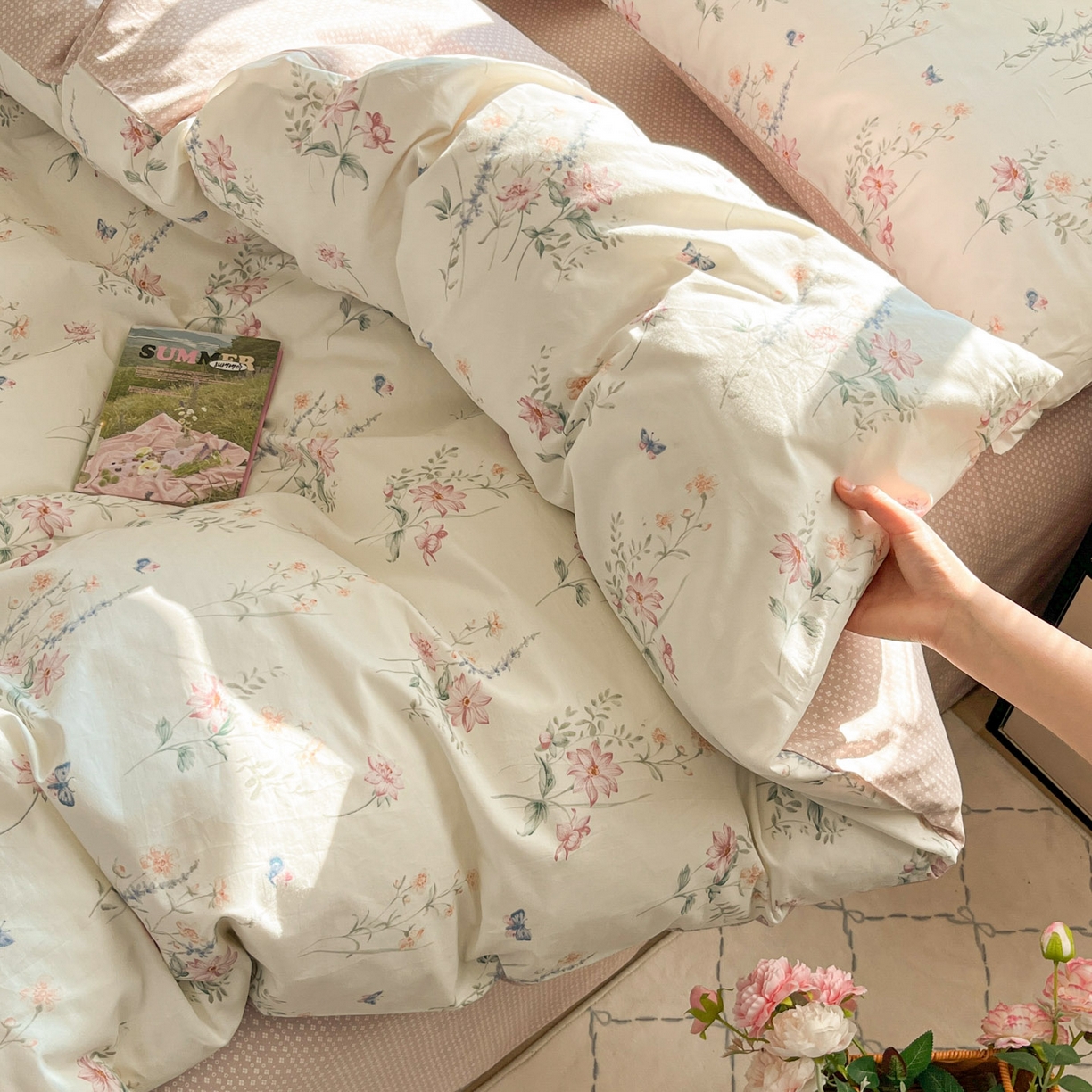 91家纺网 家纺一手货源 找家纺 柠馨 2026新款13372全棉纯棉印花四件套-薇丽 薇丽-妖娆