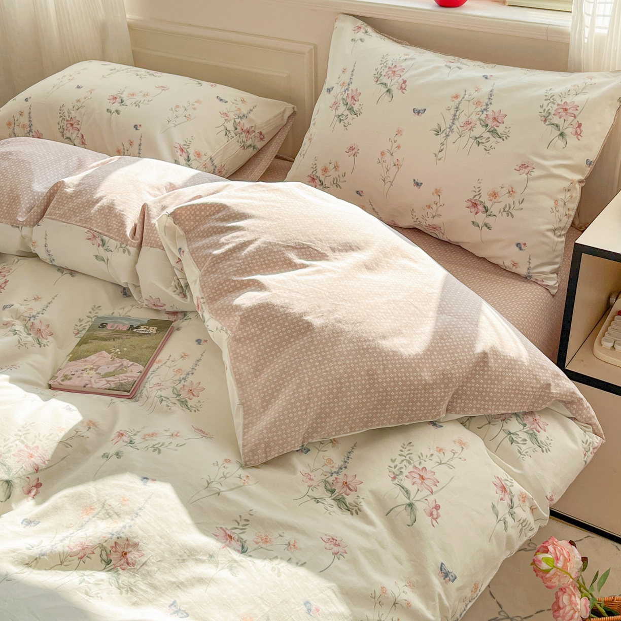 91家纺网 家纺一手货源 找家纺 柠馨 2026新款13372全棉纯棉印花四件套-薇丽 薇丽-妖娆