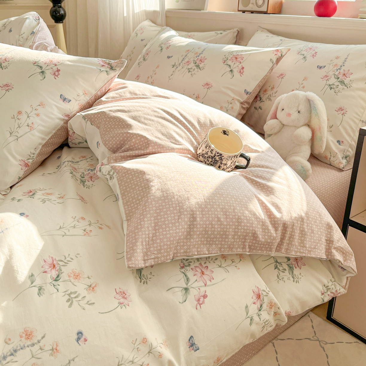 91家纺网 家纺一手货源 找家纺 柠馨 2026新款13372全棉纯棉印花四件套-薇丽 薇丽-妖娆