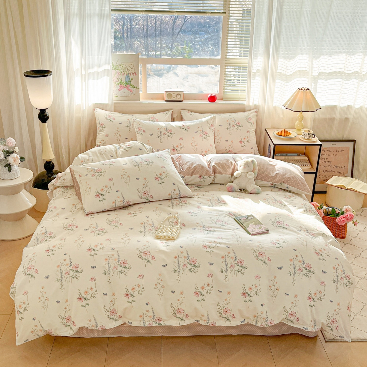 91家纺网 家纺一手货源 找家纺 柠馨 2026新款13372全棉纯棉印花四件套-薇丽 薇丽-妖娆