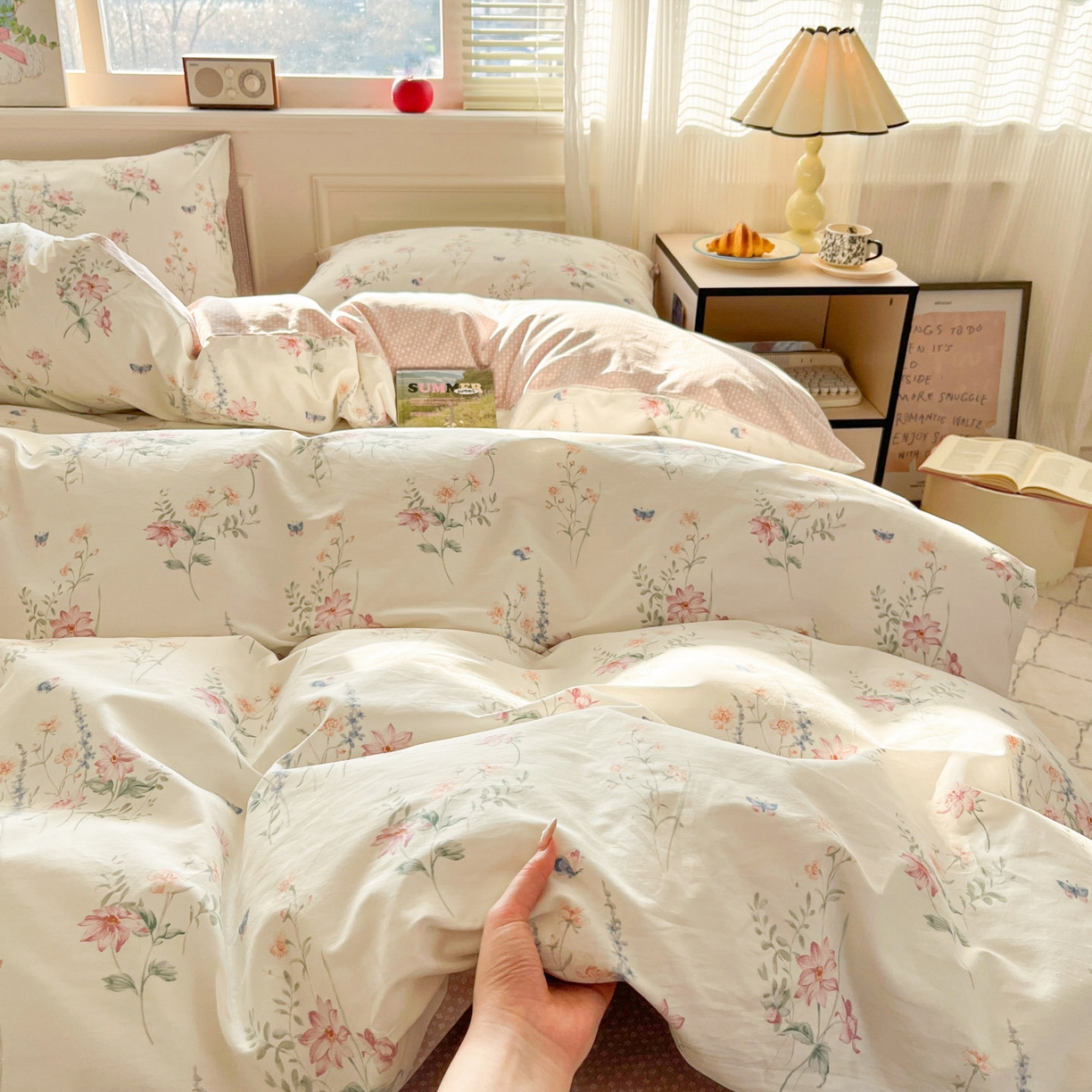 91家纺网 家纺一手货源 找家纺 柠馨 2026新款13372全棉纯棉印花四件套-薇丽 薇丽-妖娆