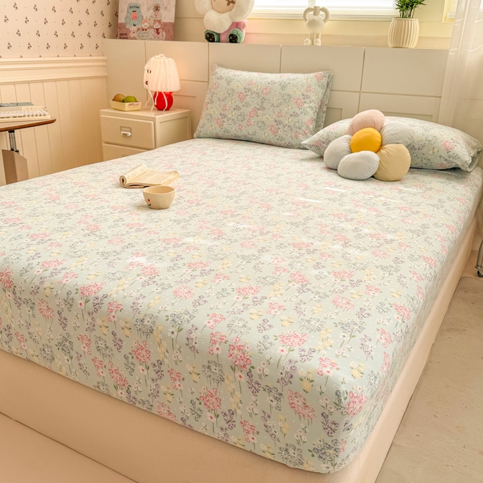 91家纺网 家纺一手货源 找家纺 （总）朵朵家纺 2026新款A类超柔木棉印花单床笠单品学生宿舍床垫保护套床笠（床垫保护套可定制尺寸 ）
