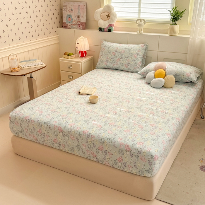 91家纺网 家纺一手货源 找家纺 （总）朵朵家纺 2026新款A类超柔木棉印花单床笠单品学生宿舍床垫保护套床笠（床垫保护套可定制尺寸 ）