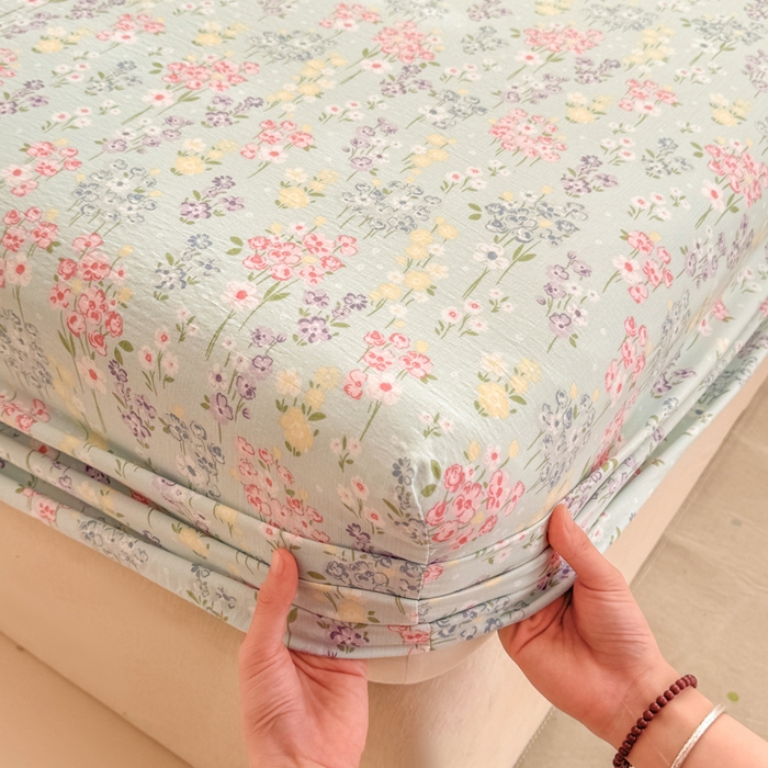 91家纺网 家纺一手货源 找家纺 （总）朵朵家纺 2026新款A类超柔木棉印花单床笠单品学生宿舍床垫保护套床笠（床垫保护套可定制尺寸 ）